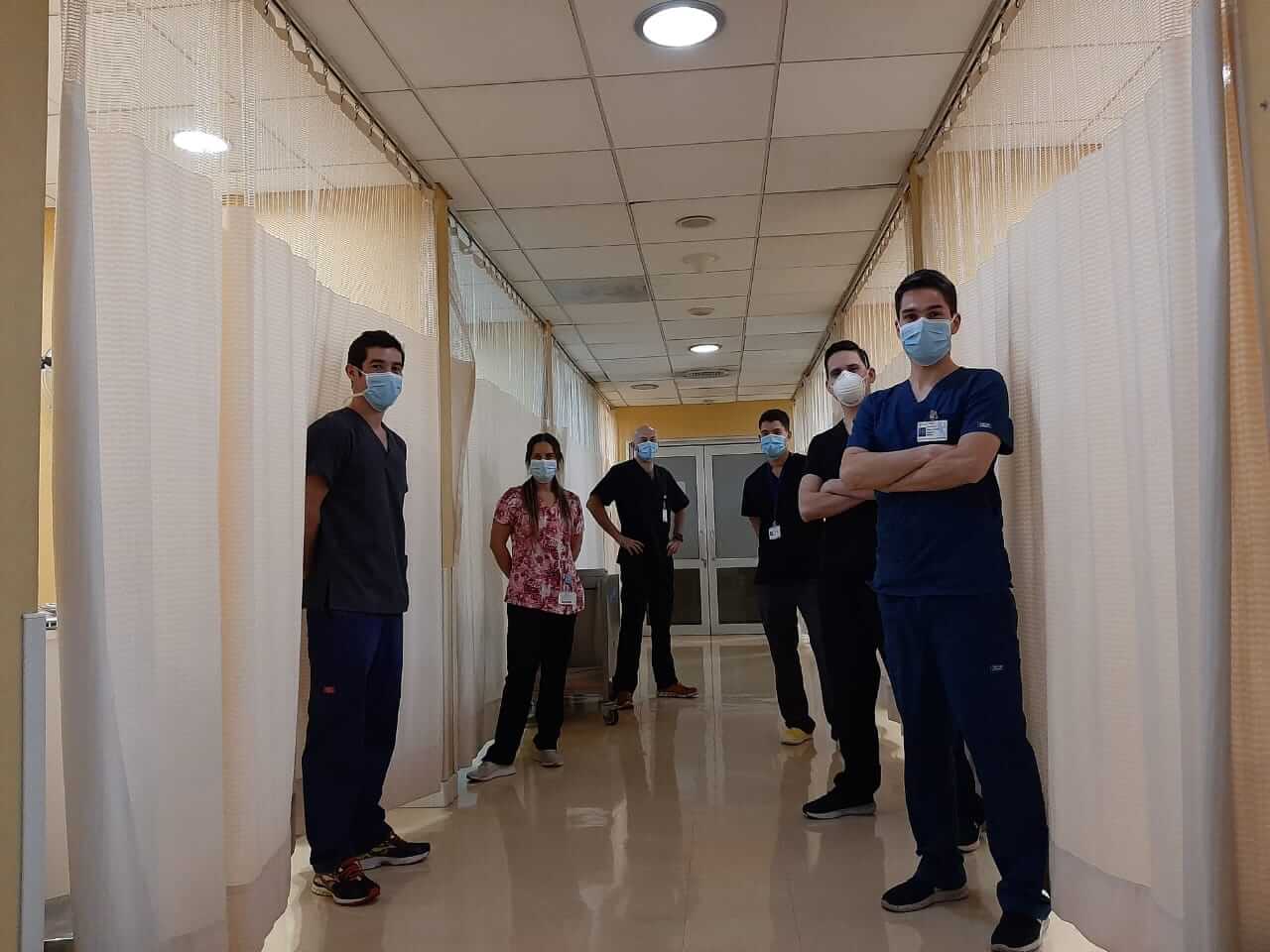 Kinesiologos en Hospital Militar